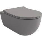 Bocchı Bocchi V-Tondo Rimless Asma Klozet - Taharet Borusuz - Mat Gri - 1416-006-0129 - Beyaz