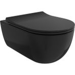 Bocchı Bocchi V-Tondo Rimless Asma Klozet - Taharet Borusuz - Mat Siyah - 1416-004-0129 - Beyaz