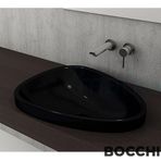 Bocchi Etna 1112-005-0125 58 cm Parlak Siyah Tezgah Üstü Lavabo