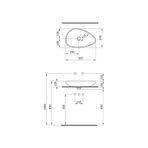 Bocchi Etna 58 cm Monoblok Mat Gri Lavabo