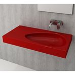 Bocchi Etna 90 cm Kırmızı Etajerli Lavabo