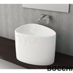 Bocchi Etna Parlak Beyaz Tezgah Üstü Monoblok Lavabo