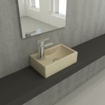 Bocchi Milano 37 cm Mat Yasemin Dar Sol Tezgah Üstü Asma Lavabo