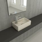 Bocchi Milano 37 cm Parlak Bisküvi Dar Sol Tezgah Üstü Asma Lavabo