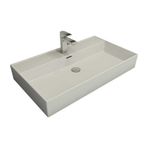 Bocchi Milano 80 cm Çanak Mat Beyaz Lavabo