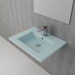 Bocchi Milano Etajerli 60 cm Mat Buz Mavisi Lavabo