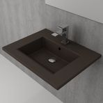 Bocchi Milano Etajerli 60 cm Mat Kahve Lavabo