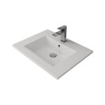 Bocchi Milano Etajerli 60 cm Parlak Beyaz Lavabo