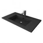 Bocchi Milano Etajerli 80 cm Mat Antrasit Lavabo