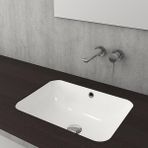 Bocchı Scala 55 cm Parlak Beyaz Tezgah Altı Lavabo Su Taşma Deliği ile Modern Tasarım 1006-001-0125