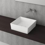 Bocchi Slim Line Kare 38X38 cm Mat Beyaz Lavabo