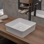 Bocchi Slim Line Kare 38X38 cm Parlak Beyaz Lavabo