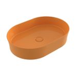 Bocchi Sottile Slim Line Tezgah Üstü Elips 55X38 cm Lavabo Parlak Mandalina Sarısı