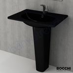 Bocchi Taormina Arch 65 cm Parlak Siyah Etajerli Lavabo