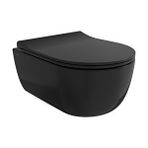 Bocchı V-Tondo Rimless Kapak Dahil Asma Klozet, Kısa, Parlak Siyah 1417-005-0128