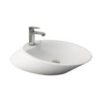 Bocchi Vessel Batarya Banklı Çanak Lavabo - Mat Beyaz