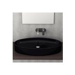Bocchi Vessel Elips Çanak 85 cm Parlak Siyah Lavabo