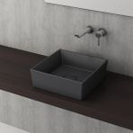 Bocchi Vessel Kare Tezgah Üstü 38 cm Mat Antrasit Lavabo