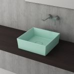 Bocchi Vessel Kare Tezgah Üstü 38 cm Mat Yeşil Lavabo