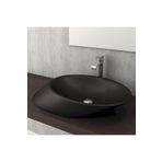 Bocchi Vessel Yatay Çanak 72 cm Mat Siyah Lavabo