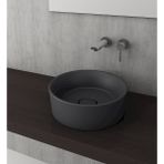 Bocchi Vessel Yuvarlak 38 cm Mat Antrasit Lavabo