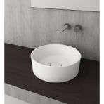 Bocchi Vessel Yuvarlak 38 cm Mat Beyaz Lavabo
