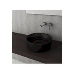 Bocchi Vessel Yuvarlak 38 cm Mat Siyah Lavabo
