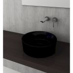 Bocchi Vessel Yuvarlak 38 cm Parlak Siyah Lavabo