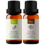 Boco Born In Cosmetics 2'li Avantajlı Paket Ağız Bakım Karanfil ve Okaliptus Uçucu Yağı,%100 Saf Aromaterapi Yağları / 20 ml