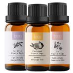 Boco Born In Cosmetics 3'lü Avantajlı Set Itır, Lavanta ve Portakal Saf Aromaterapi Uçucu Yağı 30 Ml; Nemlendirici, Buhurdanlık, Masaj, Uyku, Banyo, Spa, Cilt ve Saç Bakımı İçin