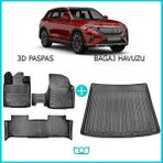 Bod Togg T10X 3D Havuzlu Paspas ve Bagaj Havuzu Seti - Siyah