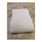 Bodrum Havlu İnce Krem 240x275 cm Waffle Pike