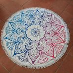 Bodrum Havlu Mandala 150 cm Yuvarlak Plaj Havlusu