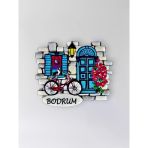 Bodrum Polyester Kabartmalı Magnet 7X6,5 Cm Şehir Magneti Dekoratif Hediyelik Buzdolabı Süsü (Kod:1260)