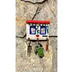 Bodrum Taş Anahtar Kapı Duvar Askılık Pencereli Anahtarlık 16x11 cm