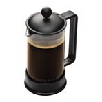 Bodum Brazıl Kahve Demleme Aparatı (French Press Sistemi, Sabit Paslanmaz Çelik Filtre, 0,35 Litre) Siyah