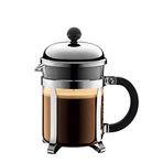Bodum chambord kahve hazırlayıcı (French Press sistemi, akma koruması, paslanmaz çelik çerçeve), Shiny, 0,5 L