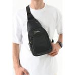 Body Bag Çanta Sırt Çantası Erkek Göğüs Çantası Fonksiyonel Kullanım Badybag 27*15 cm - 27 x 15 cm - Siyah
