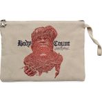 Body Count Carnivore Krem Clutch Astarlı Cüzdan / El Çantası - 25x18cm