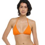 Body Glove DITA Slider Üçgen Bikini Üstü Mayo, Como Dokulu Turuncu, L