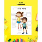 Body Parts Ingilizce Yaz-Sil Pvc Kaplamalı Tekli Poster 30X42 cm