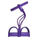Body Trimmer 4 Lastikli Egzersiz Aleti El Ayak Direnç Yayı Lastiği Mor