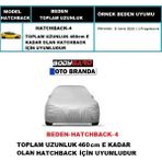 Bodygard Oto Branda Araca Özel Bedenli Hatchback Araba Brandası,su Geçirmez Branda - Hatchback-4