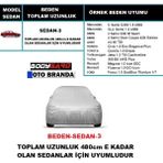 Bodygard Oto Branda Araca Özel Bedenli Sedan Araba Brandası,su Geçirmez Branda - SEDAN-3 Toplam Uzunluk 480cm