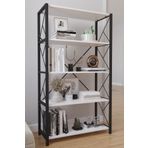 bodygym 5 Raflı Geniş Kitaplık Metal Ofis Rafı 80x160 Geniş Raflı Çok Amaçlı Ofis Mutfak Rafı