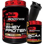 Bodymax Gold Whey Protein Tozu 960 gr Çikolatalı + Bcaamax Bcaa 585 gr Ananslı + Shaker Hediyeli - Ananas