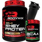 Bodymax Gold Whey Protein Tozu 960 gr Çikolatalı + Bcaamax Bcaa 585 gr Yeşil Elmalı + Shaker Hediyeli