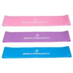 Bodyography Body Band Direnç Lastiği Fitness Egzersiz Bandı 3' Lü Pilates Lastiği Seti Mini Loop