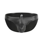 Bodywear4you Erkek Külot Deri Görünümlü Siyah Mat Wetlook Seksi İç Çamaşırı Külot Erkek Bikini Külot Erotik İç Çamaşırı Tanga Lateks Erkek Seksi İç Çamaşırı Erkek - Siyah - X-Large