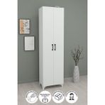 Bofigo 8 Raflı 2 Kapaklı Beyaz Ayakkabılık Suntalam Malzemeden Modern Tasarımlı